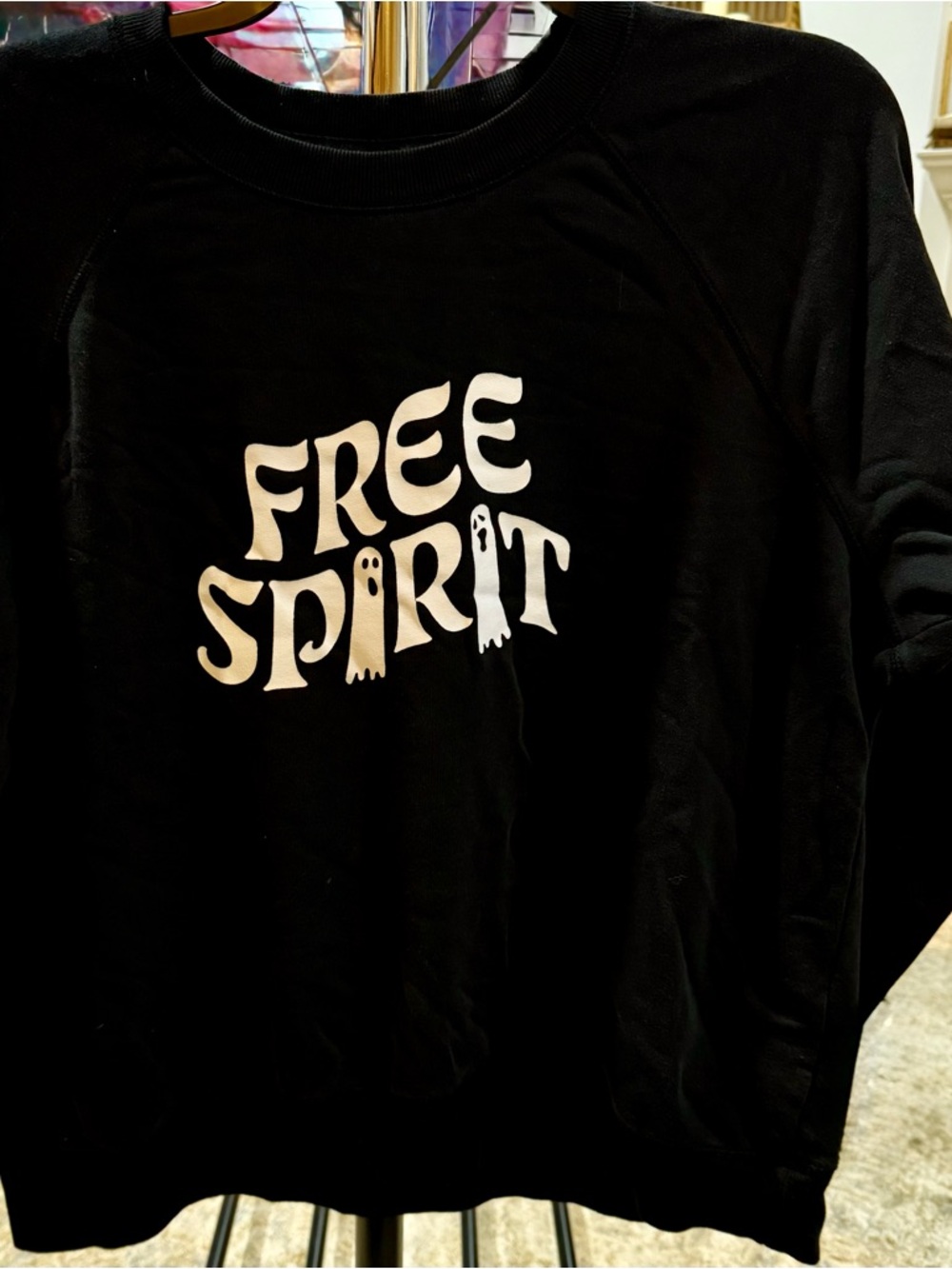 Women’s Black "Free Spirit" Graphic Sweatshirt